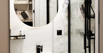Mirrored double townhouse
